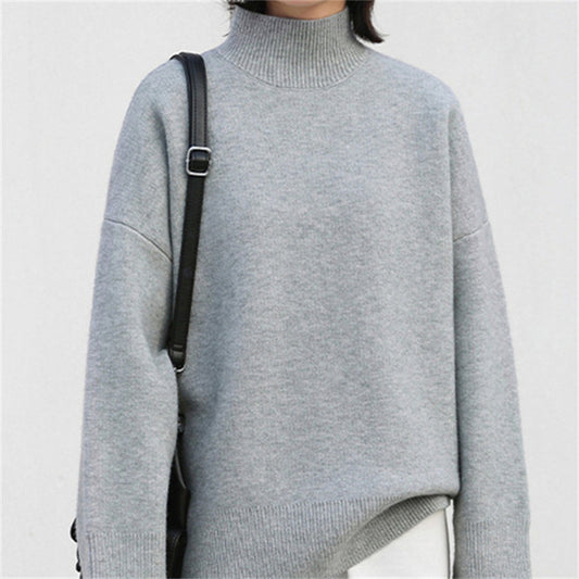 Half Turtleneck Thick Sweater High-grade Sense Idle Style Loose