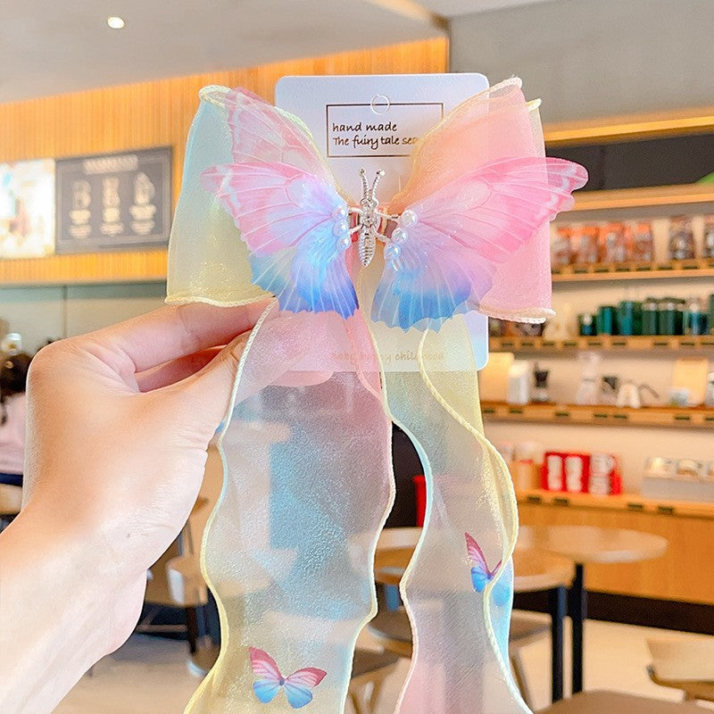 Female Sweet Desire Mesh Bow Hair Clip