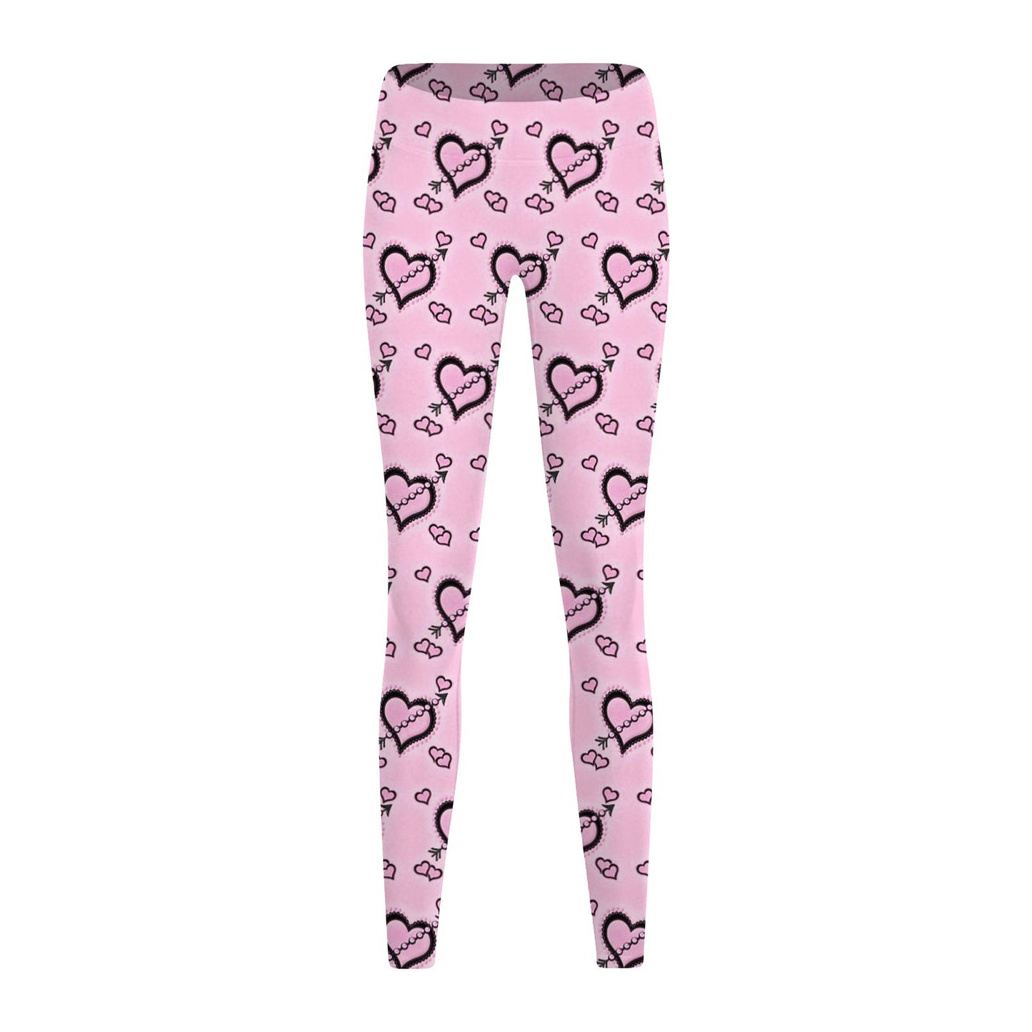 Tynde damebukser med højt taljet print og leggings