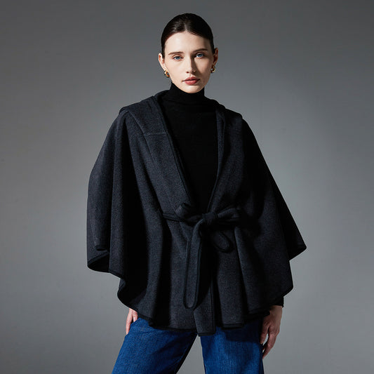 Belt Boud Edage Belt Cap Double-sided Solid Color Cape Hooded