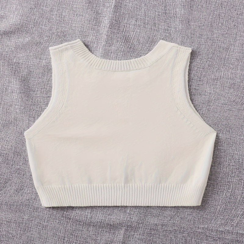 Slim Fit Sleeveless Short Knitted Camisole