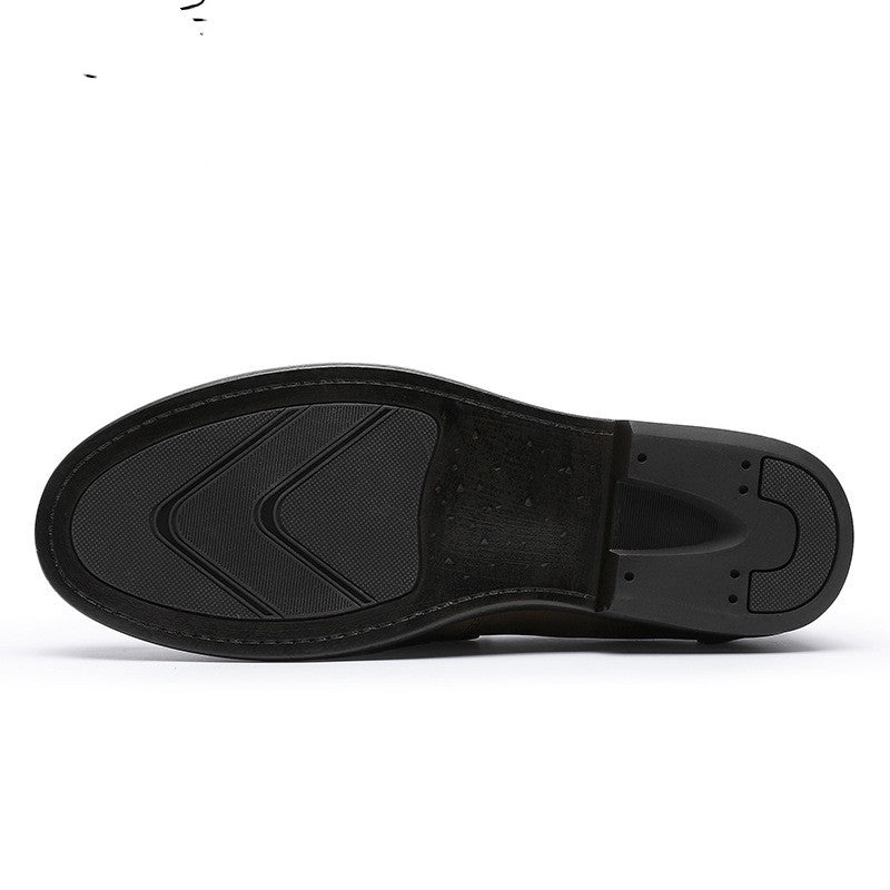 Business Casual Første Lag Ko Skind Blød Bund Dovne Herresko