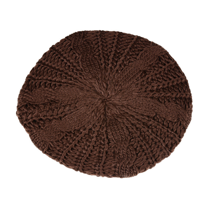 Women's Autumn And Winter Big Buds Twist Ball Knitted Hat
