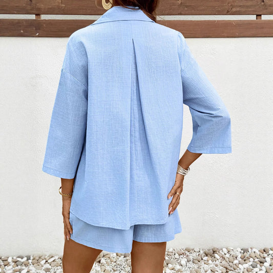 Casual Loose Half-Sleeve Top And Pants Maternity Two-Piece Set