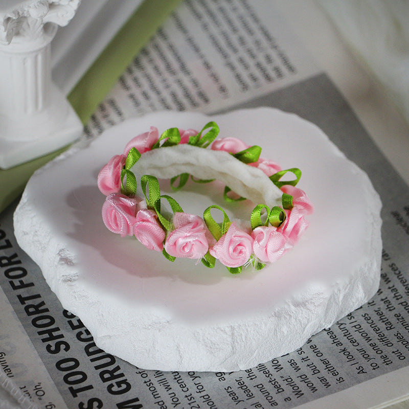 Floral Towel Hair Ring For Women