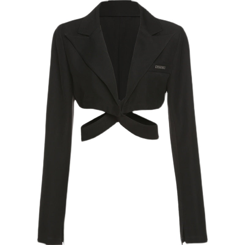 Short Suit Jacket Women's Lace All-match Long-sleeved Cardigan Top