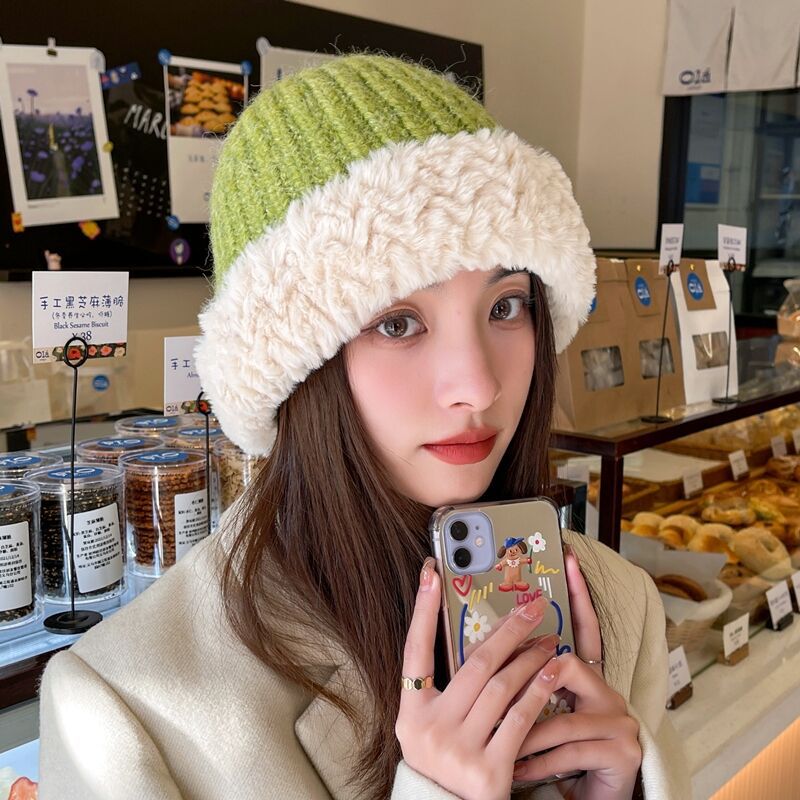 Large Head Circumference Fashionable And Versatile Knitted Wool Hat