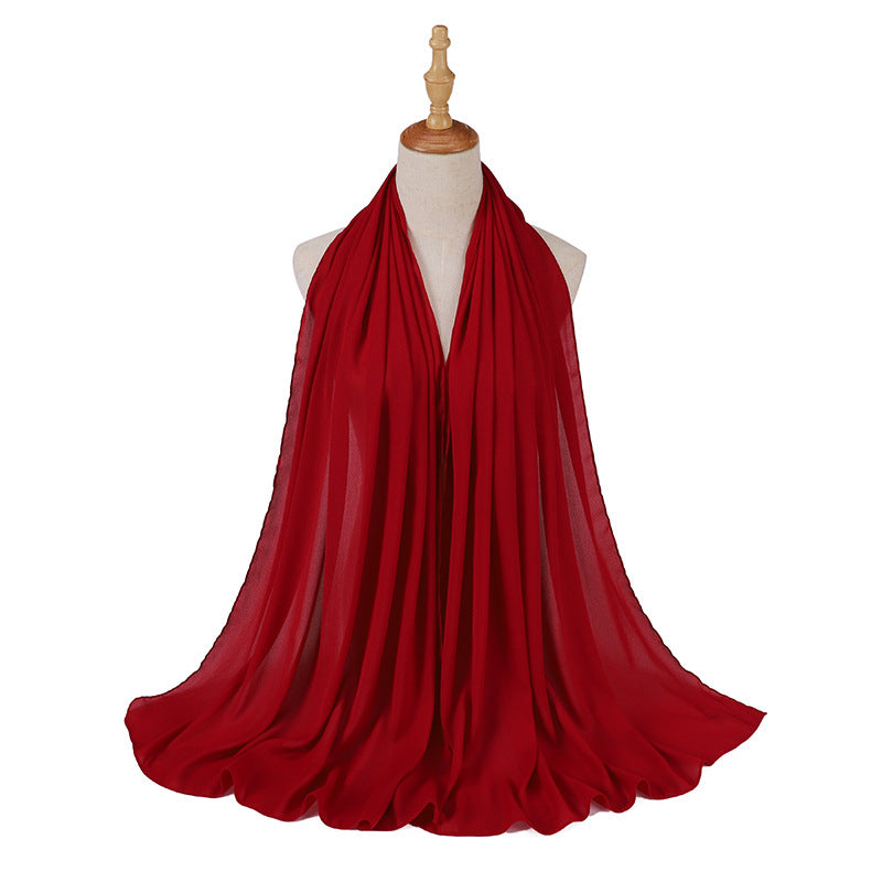 Malaysia Shiny Toe Cap Solid Color Scarf
