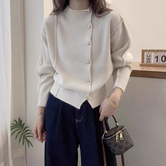 Womens Warm Figure-flattering Knitted Base Sweater
