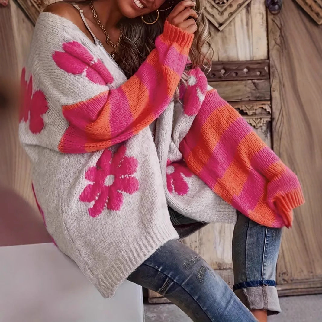 Lazy Plus Size Women's Loose Knitted Coat Sweater