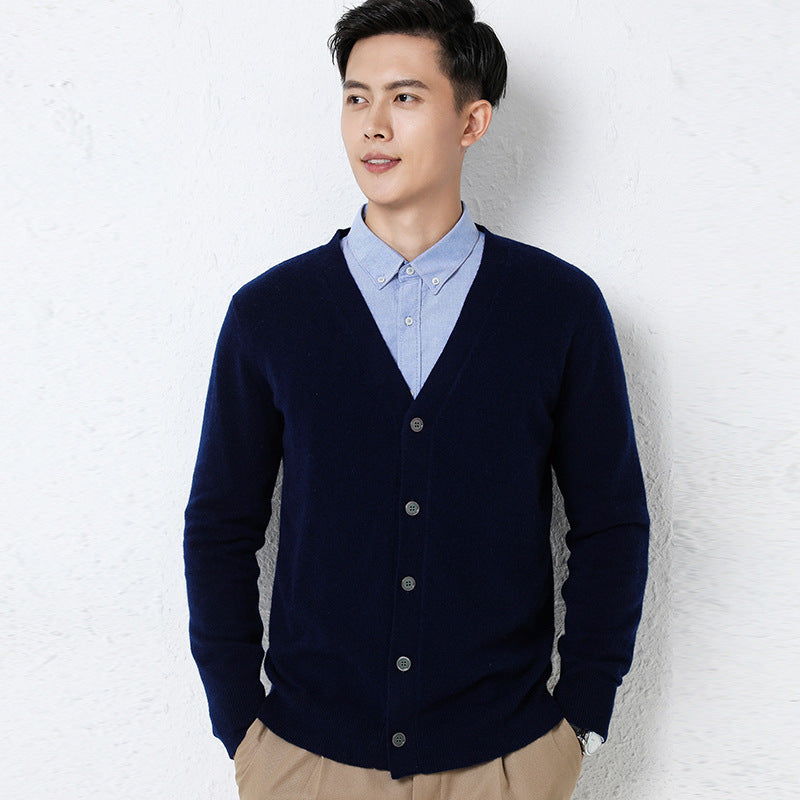 Men's Casual All-Match Long-Sleeve Knitted Jacket