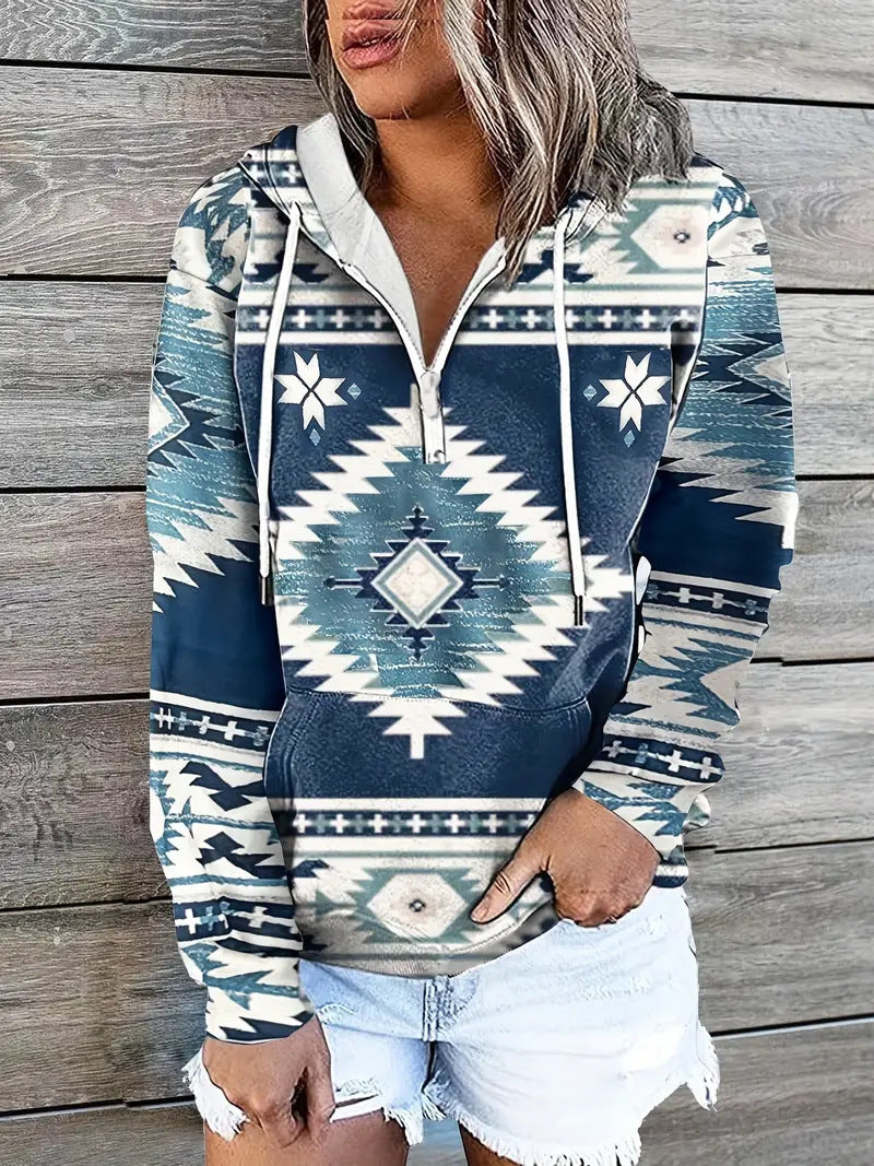 Women's Hoodie Fashionable Ethnic Style Casual Sports Hoodie
