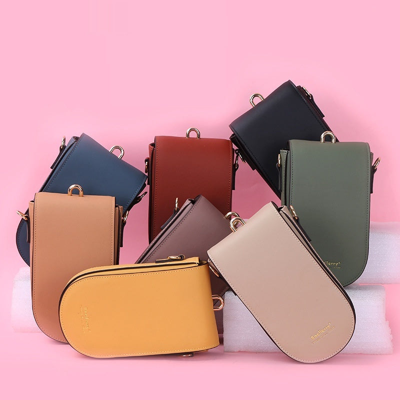 Women's Solid-color Crossbody Phone Bag