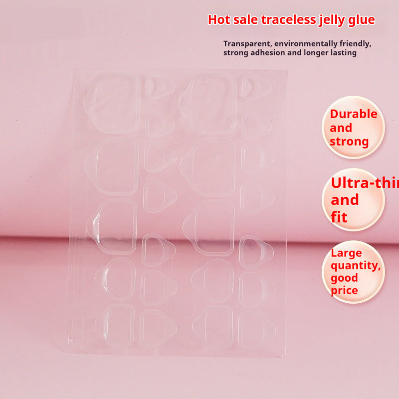 Fake Toe Nail Transparent Jelly Glue Waterproof Super Sticky Ultra-thin