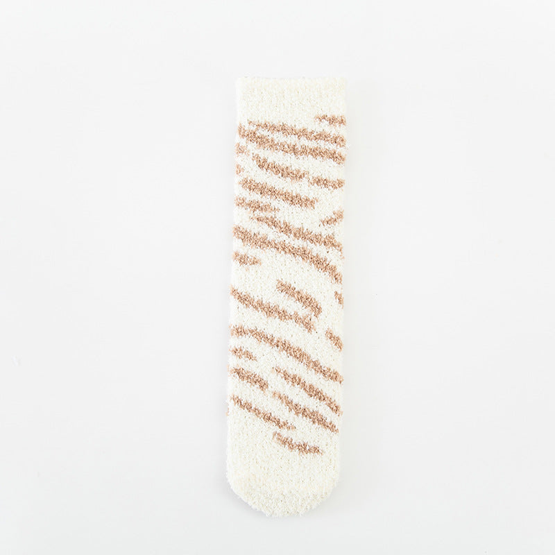Coral Velvet Warm Sleeping Towel Socks
