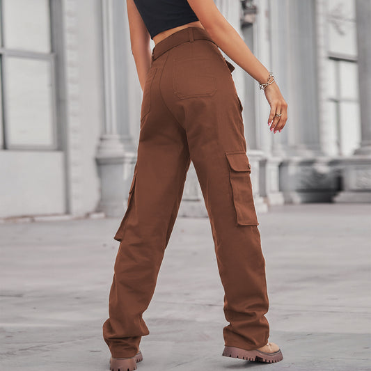 European And American Style New Washed Denim Multi-pocket Heavy Industry Casual Working Pants