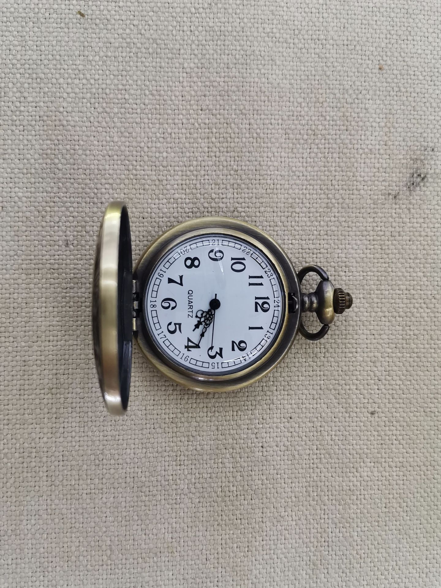 Peony Hollow Pocket Watch Necklace Vintage Ornament