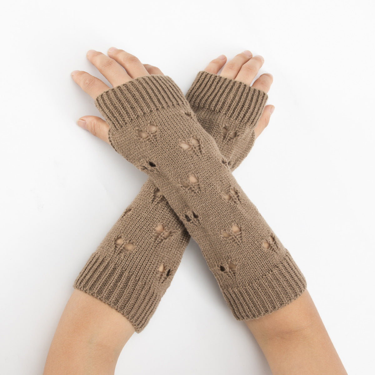 Ladies Jacquard Love Knitted Wool Warm Arm Cover