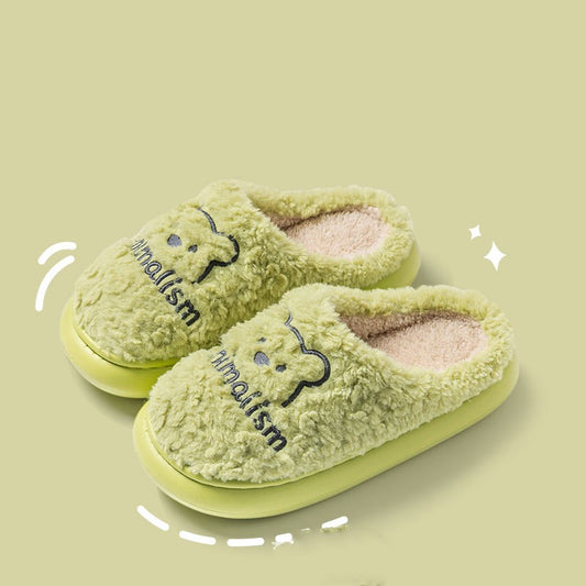 Little Bear Cotton Slippers Women's Home