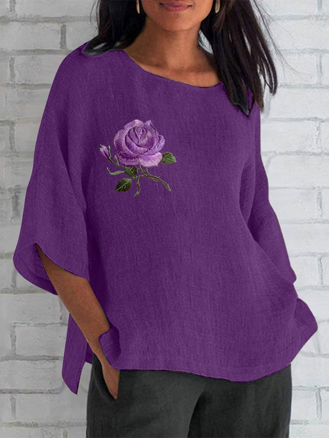 Plus Size Round Neck Long Sleeve T-shirt 3D Digital Printing European And American Plus Size