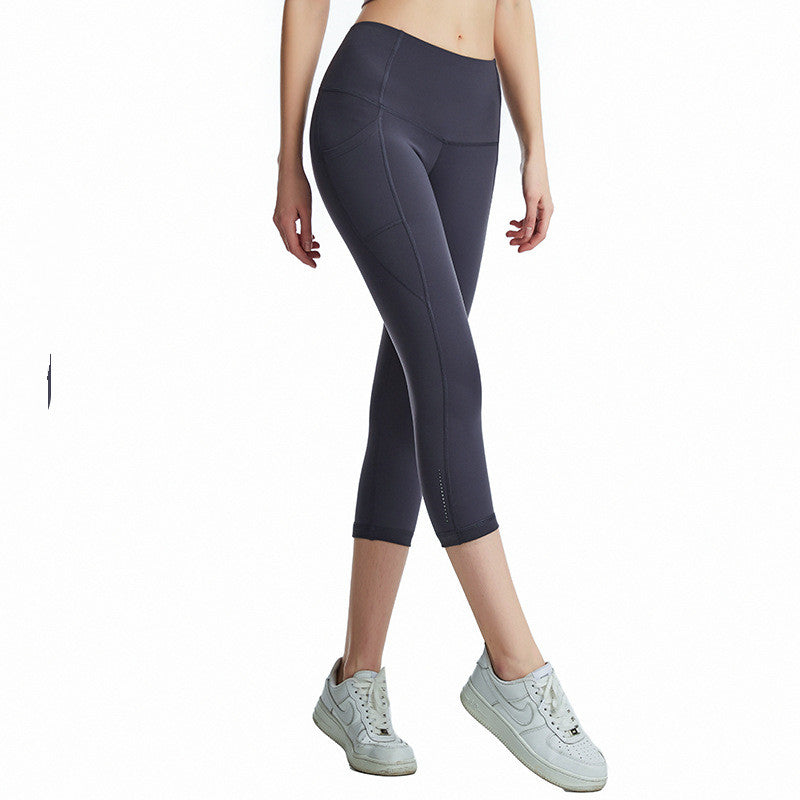 High Waist Hip Raise Reflective Dot Fitness Pants