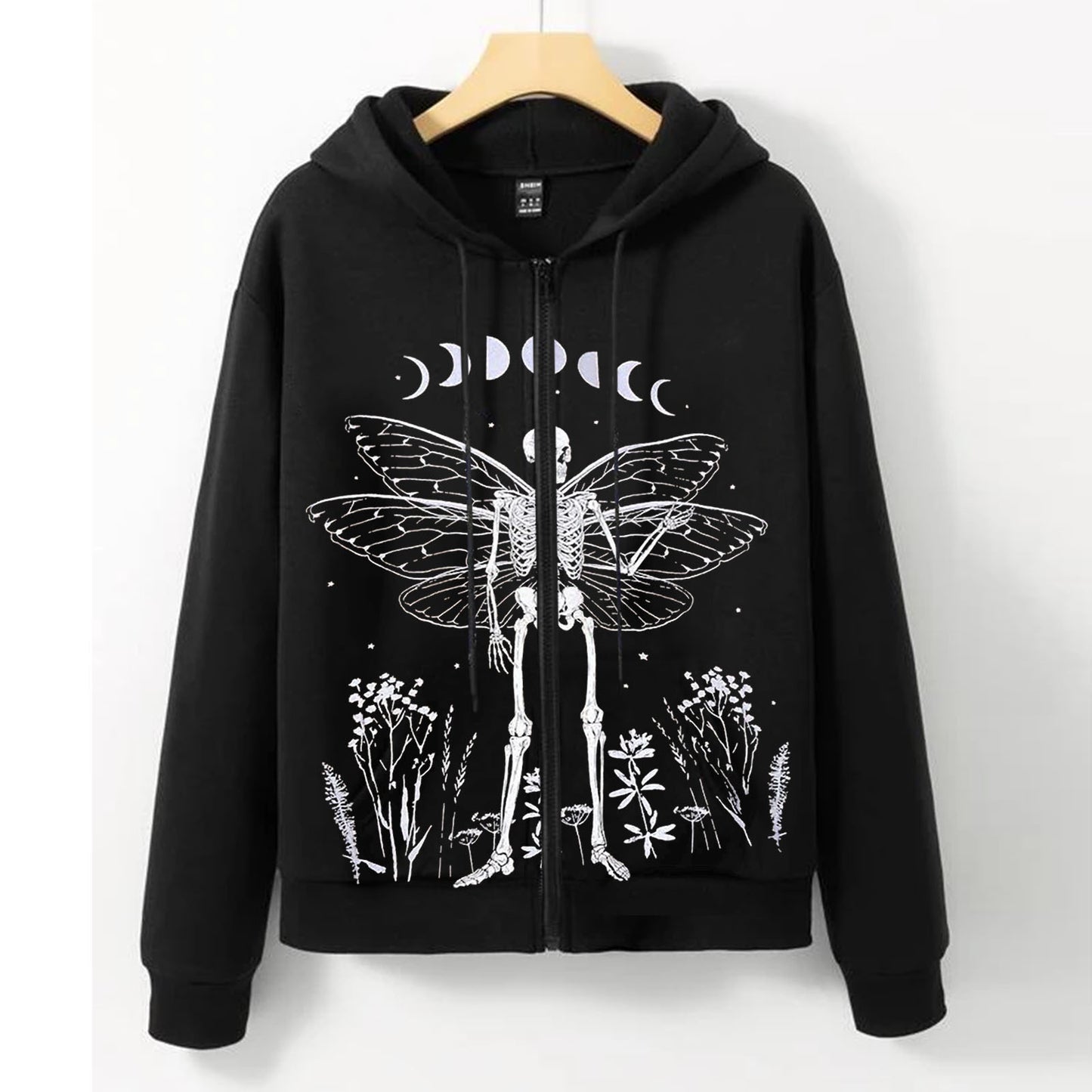 Halloween Women's Casual Fashion Butterfly Hot Drill Hoodie