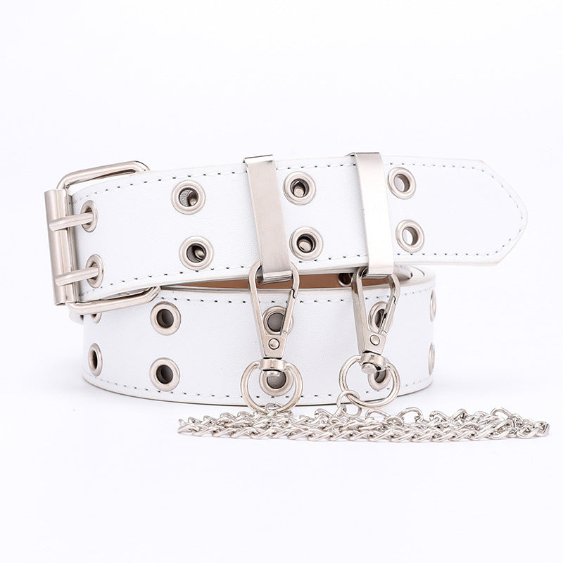 Double Breasted Waistband Hip-hop Chain Versatile