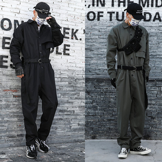 Men's Loose Retro Overalls Jumpsuit