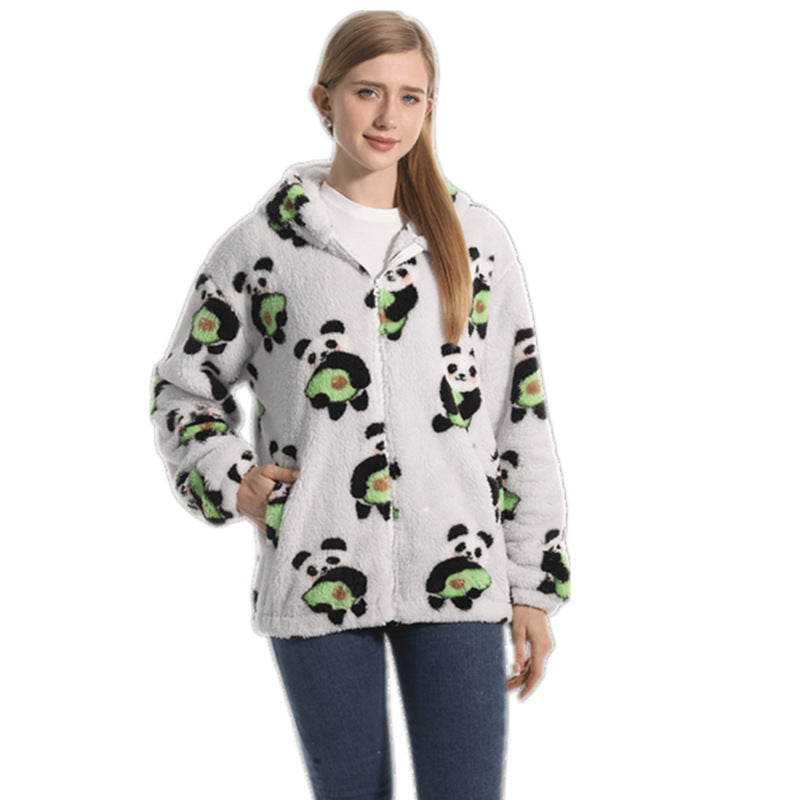 Fleece-lined Thickened Hooded Jacket