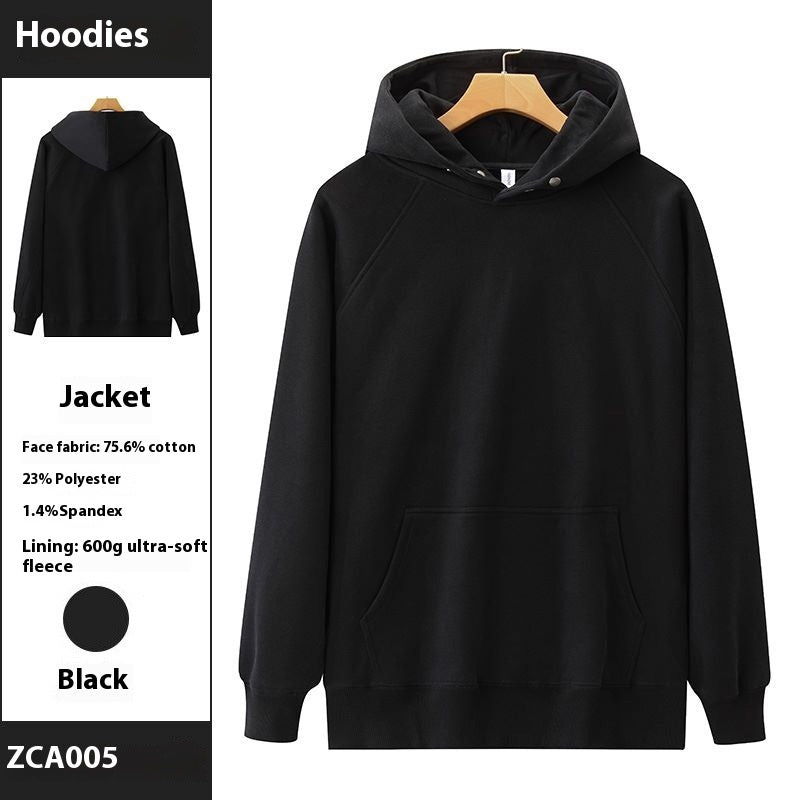 Drop Shoulder Winter Rewear Brushed Hoodie Men's Sweater