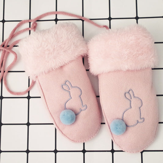 Suede Mittens Double Thickened To Keep Warm