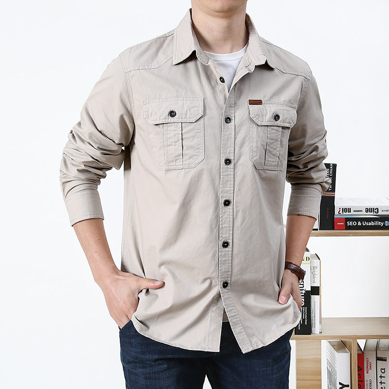 Large Size Loose Overalls Long Sleeve Shirt