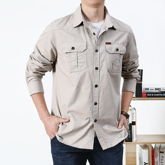 Large Size Loose Overalls Long Sleeve Shirt