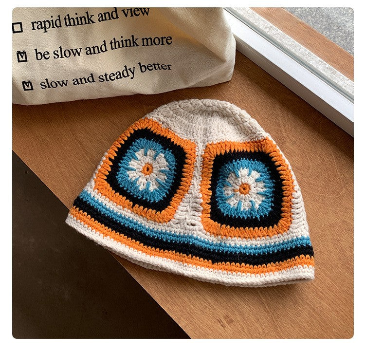 Handmade Woven Head-wrapping Hat Hollow Retro Artistic