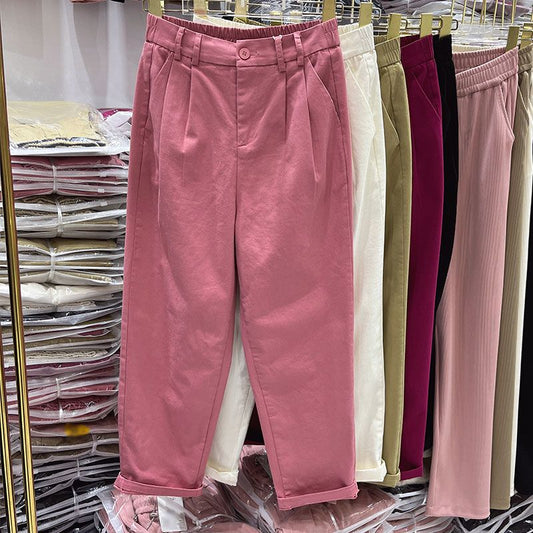 High Waisted And Cropped Harlan Pants Are Loose Fitting