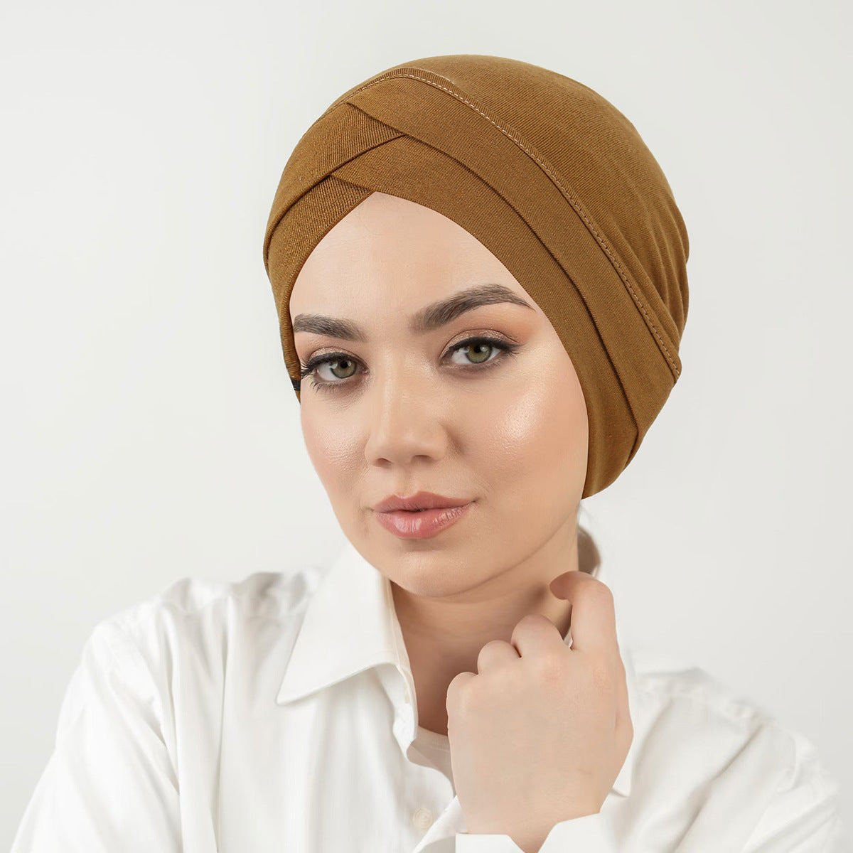 Womens Mercerized Cotton Forehead Band Hat