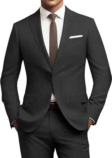 Men's Suit Slim Fit 2-piece Set Casual Business Set
