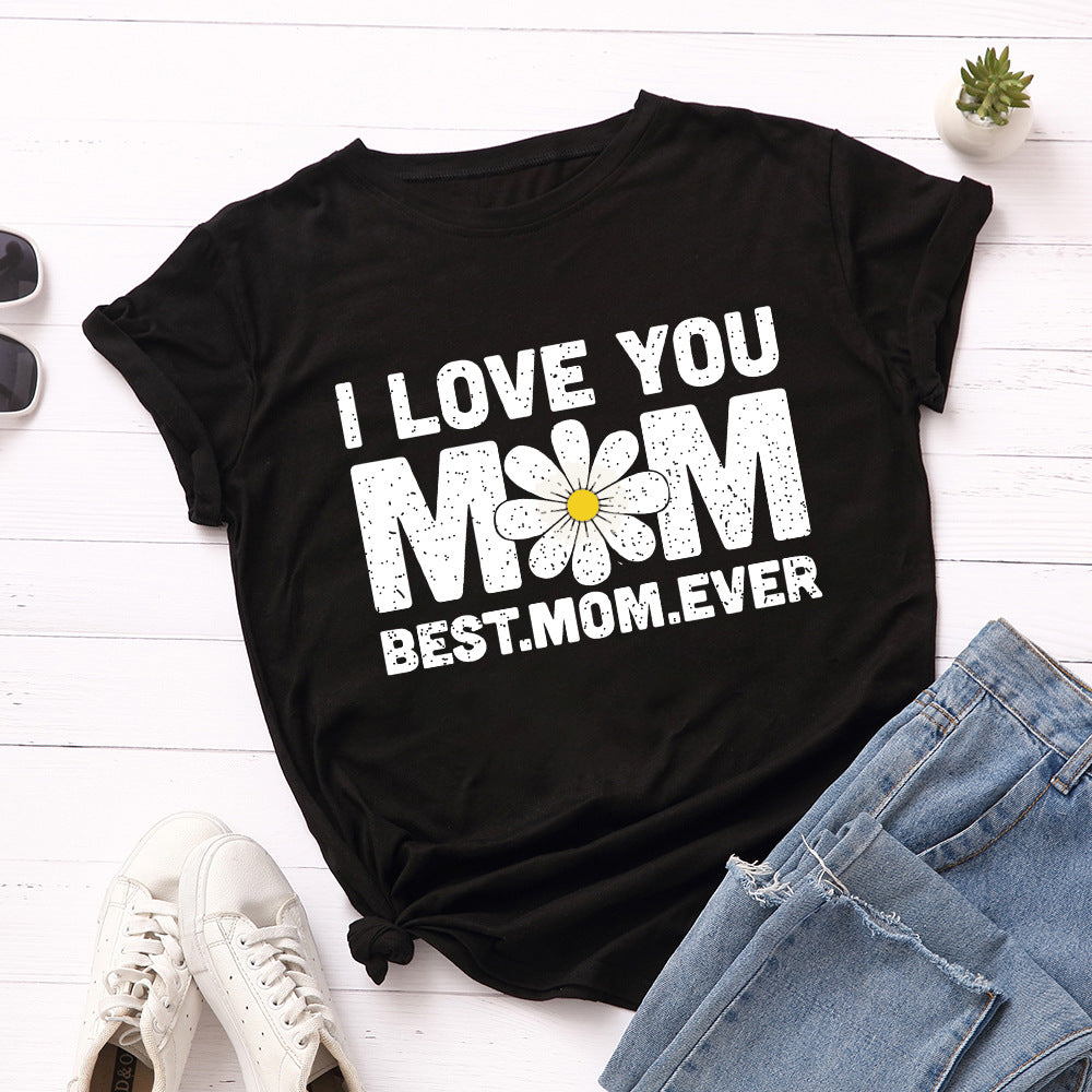Women's Loose Round Neck Short Sleeve Cotton T-Shirt