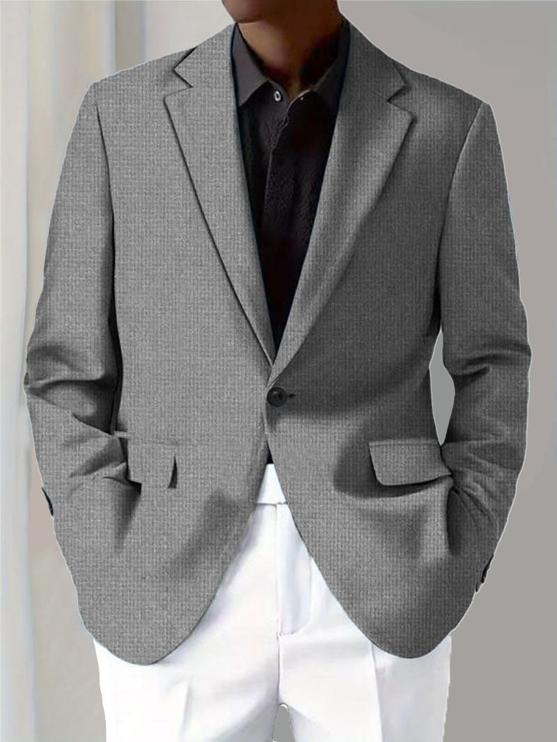 Men's Digital Print Long Sleeve Suit Jacket