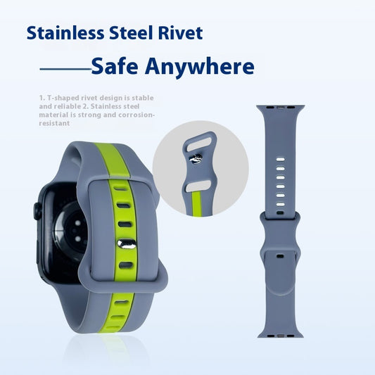 Two-tone Striped Strap Contrast Color Sports