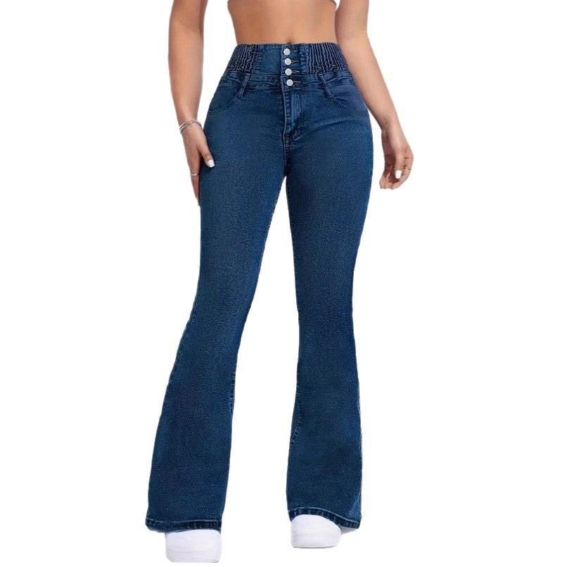 Stretchy Fashionable Flared Pants For Yoga And Fitness
