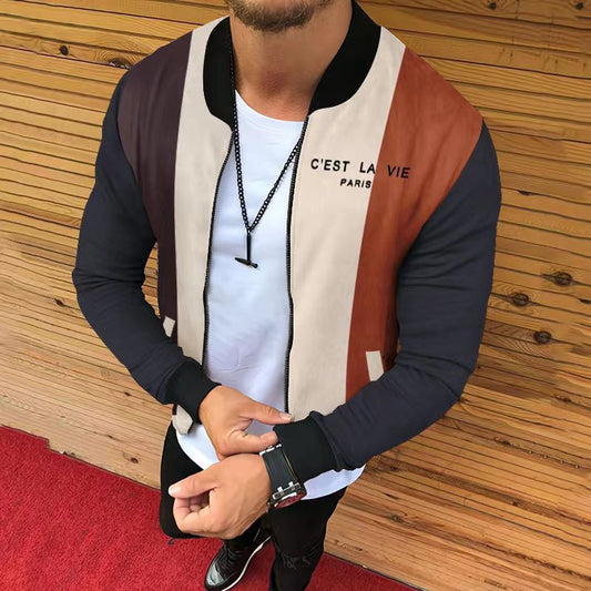 Autum Printed Casual Men's Fallwinter Jacket Coat