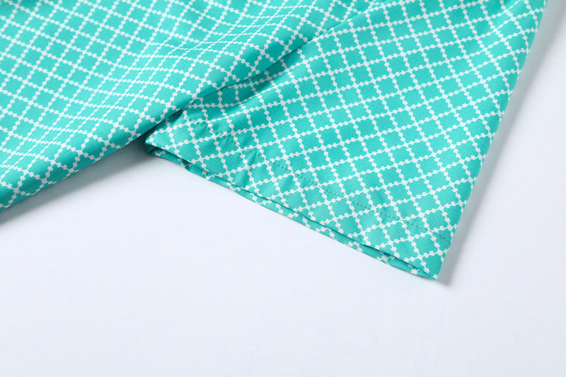 Classic And Fashionable Diamond-shaped Small Checkered Shirt For Men
