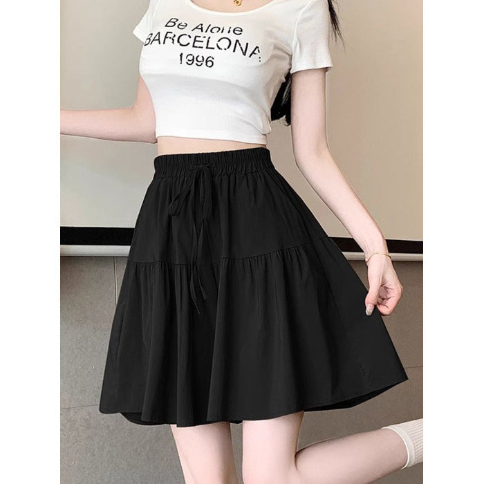 Lazy Style Thin Oversized Casual Shorts Skirt