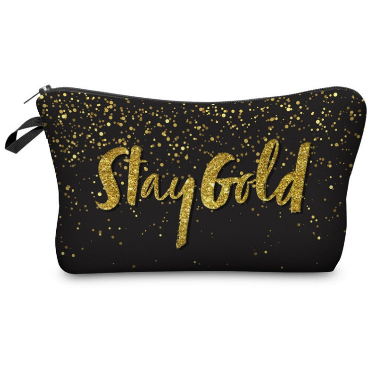 Digital Printing Shiny Letter Cosmetic Bag