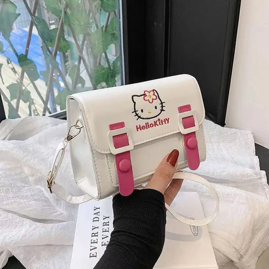 PU Handbag - Hello Kitty & Cinnamoroll Fashionable Crossbody Bag, Kawaii Outdoor Shoulder Bag, Ideal Gift