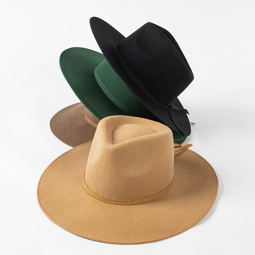 Sløjfe Fashion Afslappet Kronespidsuld Jazz Hat