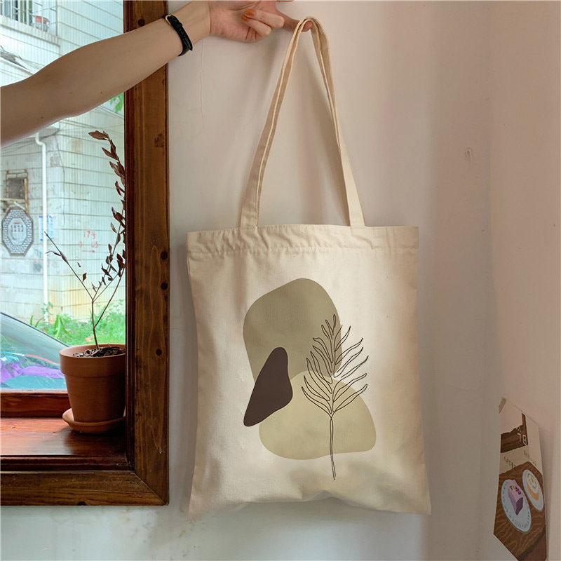 Plant Print Canvas Bag Personality Creative One-shoulder Student