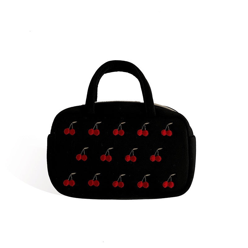 New Embroidered Cherry Cosmetic Bag Gift