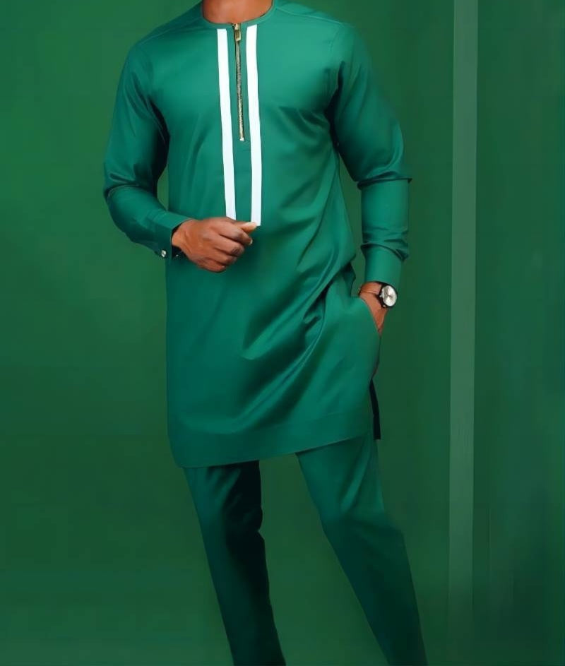 Men's Suit Digital Top And Trousers 2-piece Set